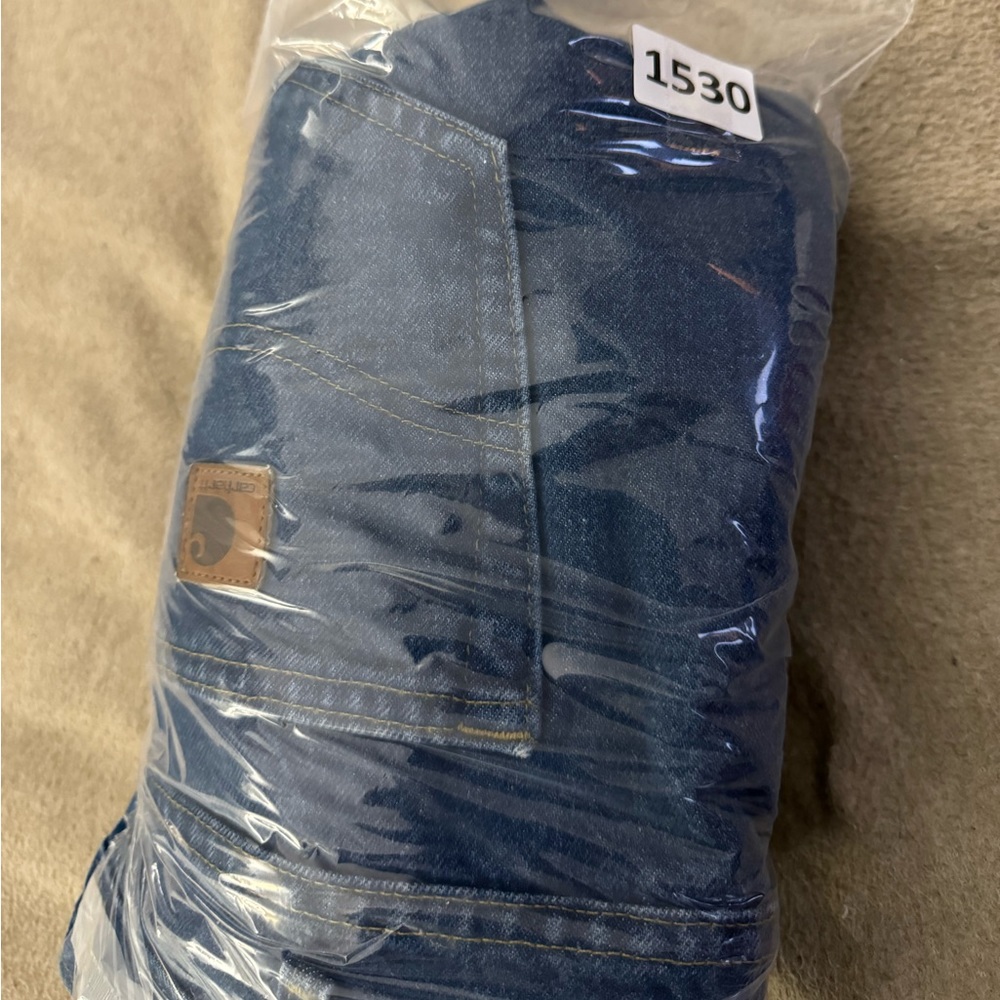 Carhartt Rugged Flex Relaxed Fit Light Wash Denim Blue Jeans Size 38X32 Mens - Picture 9 of 9